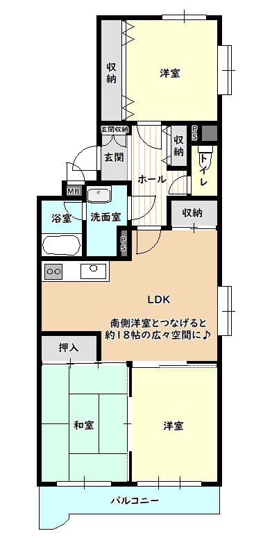 セザール喜多山４０２号室（最上階・角部屋）